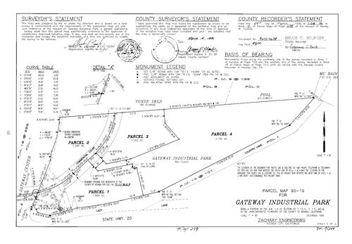 Click to see Parcel Map Book 18, pg. 299 (1996) of Nevada County Recorders Parcel Maps Book 18