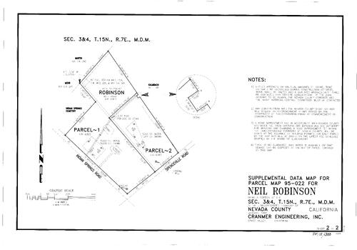 Click to see Parcel Map Book 18, pg. 300 (1996) of Nevada County Recorders Parcel Maps Book 18