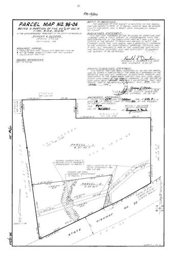 Click to see Parcel Map Book 18, pg. 310 (1996) of Nevada County Recorders Parcel Maps Book 18