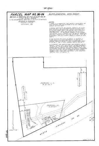 Click to see Parcel Map Book 18, pg. 310 (1996) of Nevada County Recorders Parcel Maps Book 18