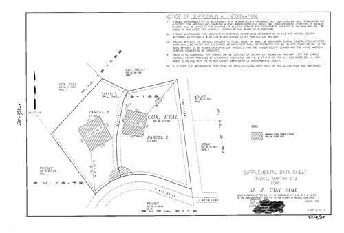 Click to see Parcel Map Book 18, pg. 315 (1996) of Nevada County Recorders Parcel Maps Book 18