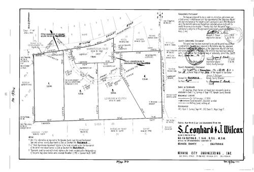 Click to see Parcel Map Book 18, pg. 316 (1996) of Nevada County Recorders Parcel Maps Book 18