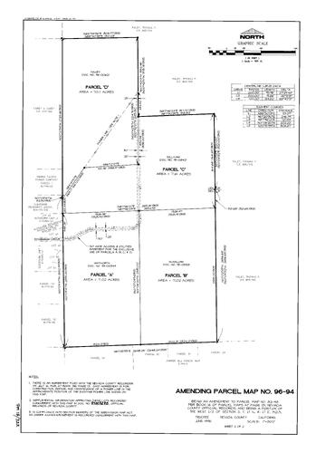 Click to see Parcel Map Book 18, pg. 322 (1997) of Nevada County Recorders Parcel Maps Book 18