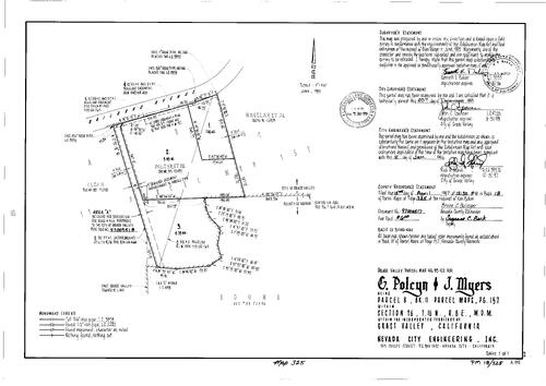 Click to see Parcel Map Book 18, pg. 325 (1997) of Nevada County Recorders Parcel Maps Book 18