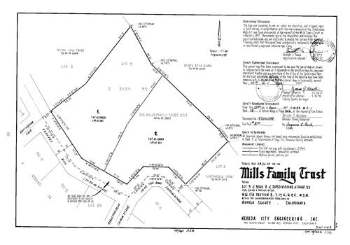 Click to see Parcel Map Book 18, pg. 326 (1997) of Nevada County Recorders Parcel Maps Book 18