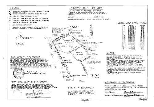 Click to see Parcel Map Book 18, pg. 334 (1997) of Nevada County Recorders Parcel Maps Book 18