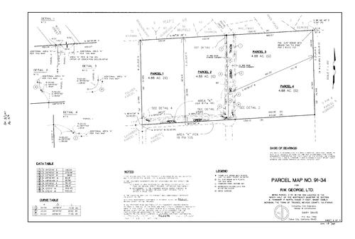 Click to see Parcel Map Book 18, pg. 341 (1997) of Nevada County Recorders Parcel Maps Book 18