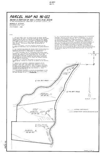 Click to see Parcel Map Book 18, pg. 343 (1997) of Nevada County Recorders Parcel Maps Book 18
