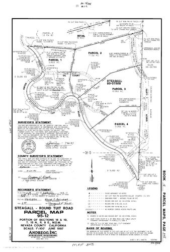 Click to see Parcel Map Book 18, pg. 345 (1997) of Nevada County Recorders Parcel Maps Book 18