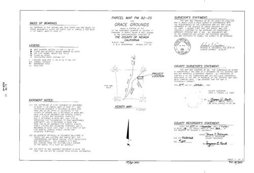 Click to see Parcel Map Book 18, pg. 350 (1997) of Nevada County Recorders Parcel Maps Book 18