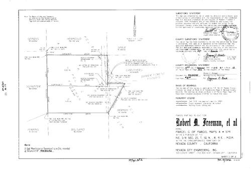 Click to see Parcel Map Book 18, pg. 352 (1997) of Nevada County Recorders Parcel Maps Book 18