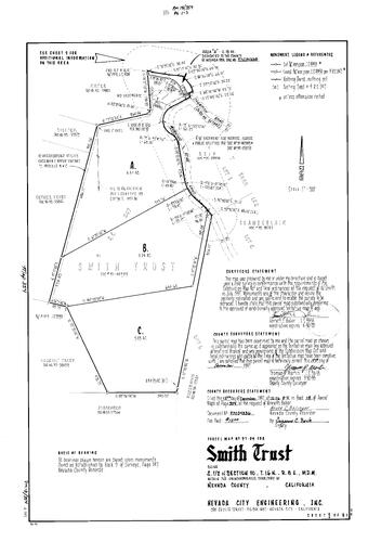 Click to see Parcel Map Book 18, pg. 354 (1997) of Nevada County Recorders Parcel Maps Book 18
