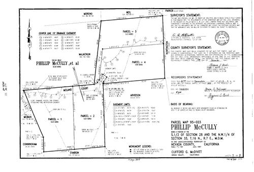 Click to see Parcel Map Book 18, pg. 355 (1997) of Nevada County Recorders Parcel Maps Book 18