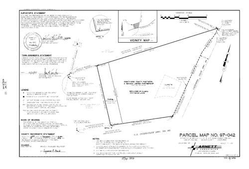 Click to see Parcel Map Book 18, pg. 356 (1997) of Nevada County Recorders Parcel Maps Book 18