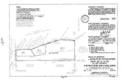 Click to see Parcel Map Book 18, pg. 359 (1997) of Nevada County Recorders Parcel Maps Book 18