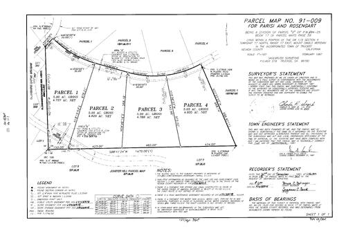 Click to see Parcel Map Book 18, pg. 360 (1997) of Nevada County Recorders Parcel Maps Book 18
