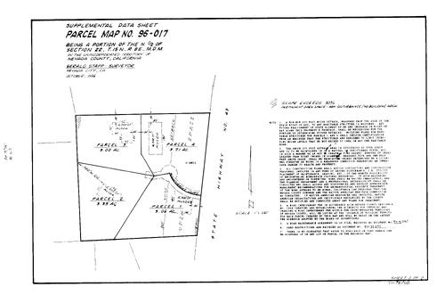 Click to see Parcel Map Book 18, pg. 361 (1997) of Nevada County Recorders Parcel Maps Book 18