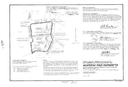 Click to see Parcel Map Book 18, pg. 362 (1998) of Nevada County Recorders Parcel Maps Book 18