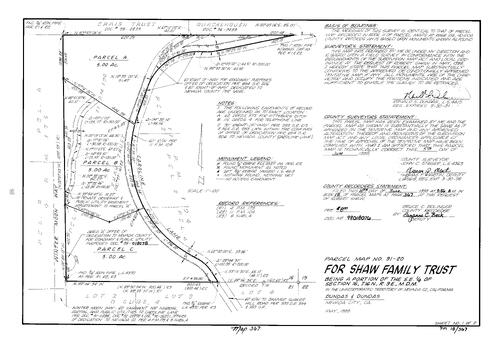 Click to see Parcel Map Book 18, pg. 367 (1998) of Nevada County Recorders Parcel Maps Book 18