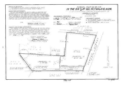 Click to see Parcel Map Book 18, pg. 368 (1998) of Nevada County Recorders Parcel Maps Book 18