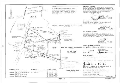 Click to see Parcel Map Book 18, pg. 370 (1998) of Nevada County Recorders Parcel Maps Book 18