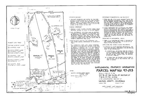 Click to see Parcel Map Book 18, pg. 372 (1998) of Nevada County Recorders Parcel Maps Book 18