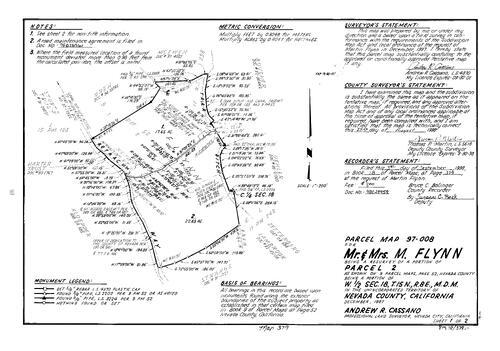 Click to see Parcel Map Book 18, pg. 379 (1998) of Nevada County Recorders Parcel Maps Book 18