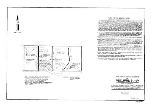 Click to see Parcel Map Book 18, pg. 380 (1998) of Nevada County Recorders Parcel Maps Book 18