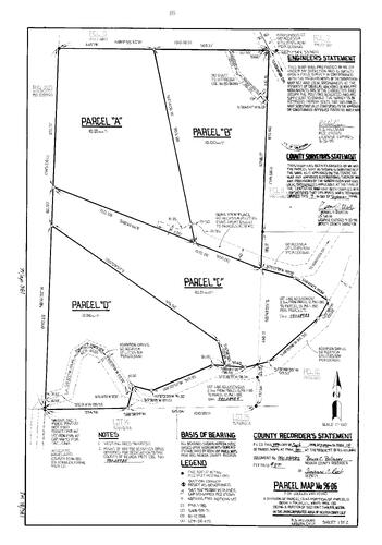 Click to see Parcel Map Book 18, pg. 381 (1998) of Nevada County Recorders Parcel Maps Book 18