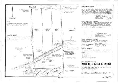 Click to see Parcel Map Book 18, pg. 385 (1998) of Nevada County Recorders Parcel Maps Book 18