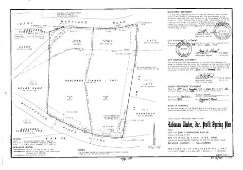 Click to see Parcel Map Book 18, pg. 389 (1998) of Nevada County Recorders Parcel Maps Book 18