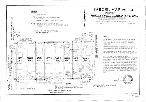 Click to see Parcel Map Book 18, pg. 393 (1998) of Nevada County Recorders Parcel Maps Book 18