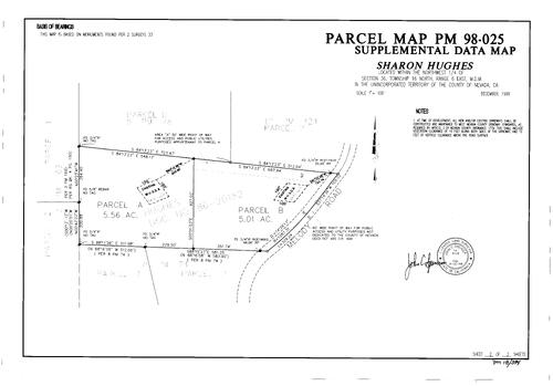 Click to see Parcel Map Book 18, pg. 394 (1998) of Nevada County Recorders Parcel Maps Book 18