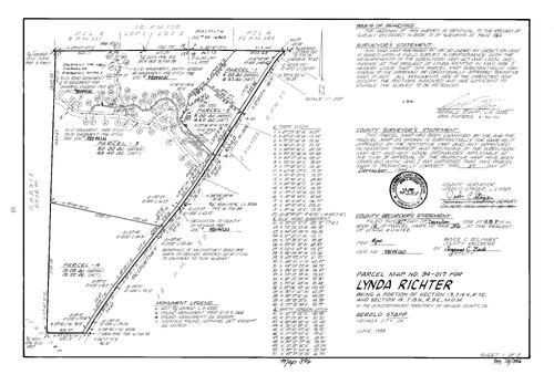 Click to see Parcel Map Book 18, pg. 396 (1998) of Nevada County Recorders Parcel Maps Book 18