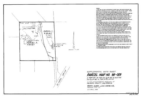 Click to see Parcel Map Book 18, pg. 398 (1999) of Nevada County Recorders Parcel Maps Book 18