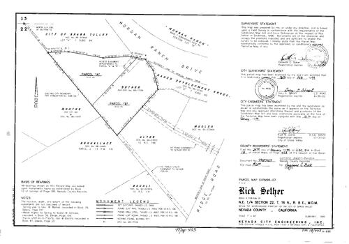 Click to see Parcel Map Book 18, pg. 403 (1999) of Nevada County Recorders Parcel Maps Book 18