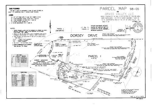 Click to see Parcel Map Book 19, pg. 10 (1999) of Nevada County Recorders Parcel Maps Book 19