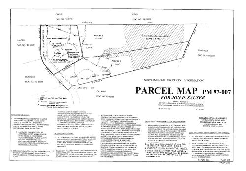 Click to see Parcel Map Book 19, pg. 15 (1999) of Nevada County Recorders Parcel Maps Book 19
