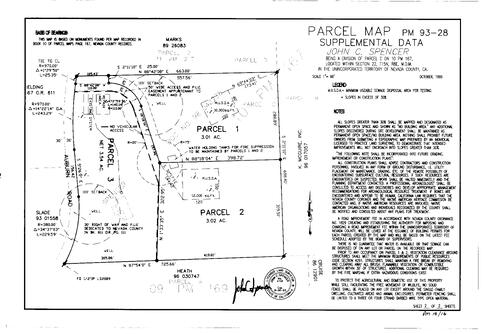 Click to see Parcel Map Book 19, pg. 16 (1999) of Nevada County Recorders Parcel Maps Book 19