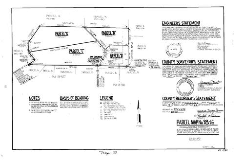 Click to see Parcel Map Book 19, pg. 22 (1999) of Nevada County Recorders Parcel Maps Book 19