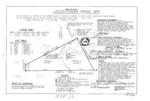 Click to see Parcel Map Book 19, pg. 26 of Nevada County Recorders Parcel Maps Book 19