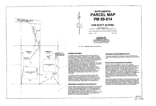 Click to see Parcel Map Book 19, pg. 34 of Nevada County Recorders Parcel Maps Book 19
