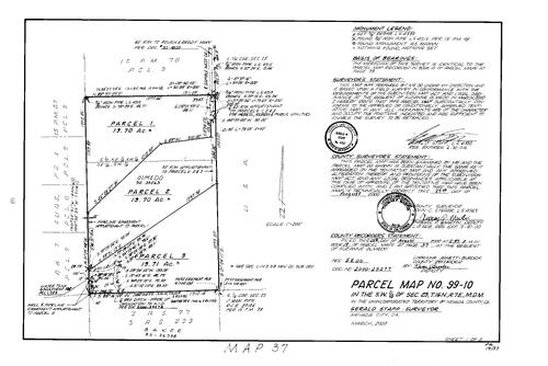 Click to see Parcel Map Book 19, pg. 37 of Nevada County Recorders Parcel Maps Book 19