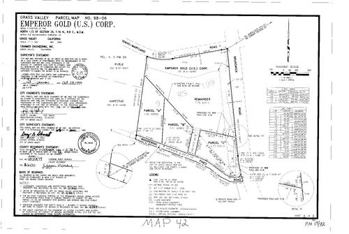 Click to see Parcel Map Book 19, pg. 42 of Nevada County Recorders Parcel Maps Book 19