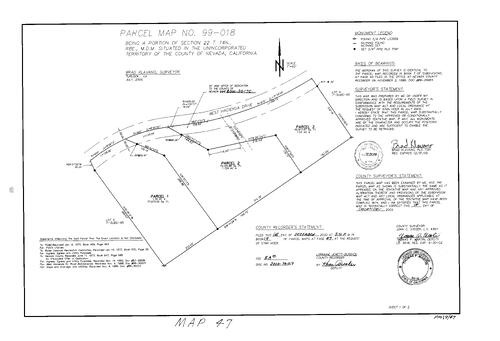 Click to see Parcel Map Book 19, pg. 47 of Nevada County Recorders Parcel Maps Book 19