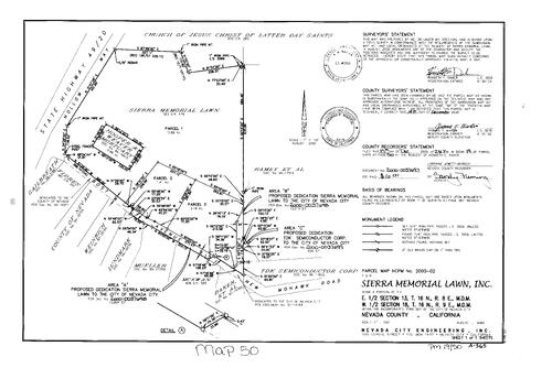 Click to see Parcel Map Book 19, pg. 50 of Nevada County Recorders Parcel Maps Book 19