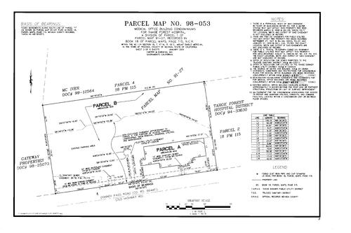 Click to see Parcel Map Book 19, pg. 57 (2001) of Nevada County Recorders Parcel Maps Book 19