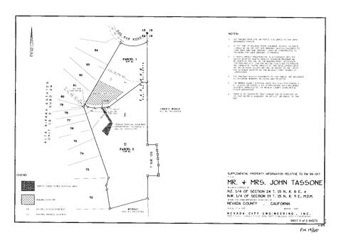 Click to see Parcel Map Book 19, pg. 65 (2001) of Nevada County Recorders Parcel Maps Book 19