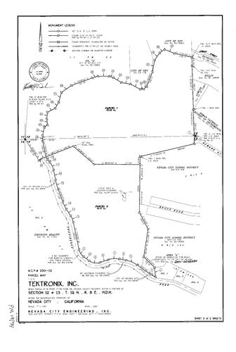 Click to see Parcel Map Book 19, pg. 74 (2001) of Nevada County Recorders Parcel Maps Book 19