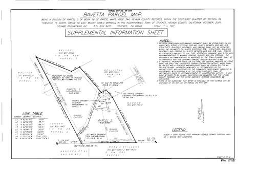 Click to see Parcel Map Book 19, pg. 81 (2001) of Nevada County Recorders Parcel Maps Book 19